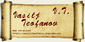 Vasilj Teofanov vizit kartica